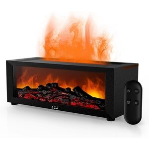 Colorful Flame Fireplace Aroma Diffuser 7 Colors Essential Oil Humidifer
